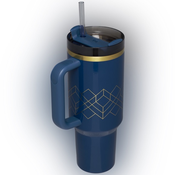 New to Posh C 🔆| Stanley Nightfall Gloss Deco Tumbl3r in Blue NIB - Picture 3 of 7